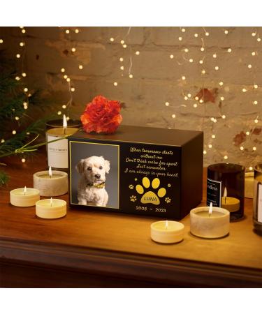 Bemaystar Personalized Pet Urns for Dogs Ashes - Custom Wooden Box with Photo for Pet Memorial Keepsake Photo Box Pet Cremation Urn Wood Keepsake Urn for Pet Cremation Sympathy Gift for Pet Lovers XSmall(0-10lbs) 1 Photo - Buy Online on GoSupps.com
