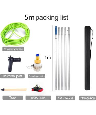 photovoltaic cleaner window cleaning pole 5m-12m Window Cleaning Telescopic Pole Water Fed Extendable Brush Suitable for Cleaner Conservatory Roof Photovoltaic Panel Cleaning Photovoltaic Pa 30cm Brush 8m Pole - Buy Online on GoSupps.com