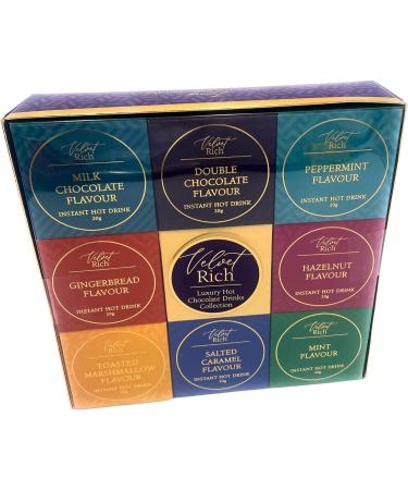Hot Chocolate Selection Gift Set - Velvet Rich Luxury Chocolate Drinks Collection - 9 Different flavours - Buy Online on GoSupps.com