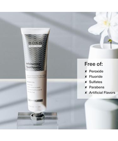Boka Whitening Toothpaste Fluoride Free - Mint - 4 Oz. - Buy Online on GoSupps.com