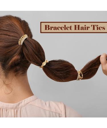 57 Pcs Boho Hair Tie Bracelets - Elastic Retro Ponytail Holders for Women | Thick and Thin Hair Bands - Buy Online on GoSupps.com