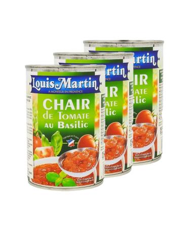 Louis Martin Pack of 3x Tomato Pulp with Basil - Louis Martin - 400g box