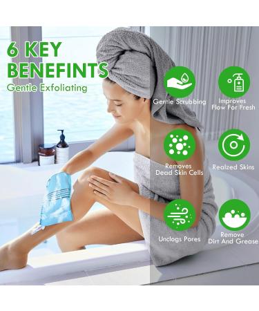 URAQT 5Pcs Asian Exfoliating Gloves Dual-Sided Korean Exfoliating Gloves Body Scrub Glove Bath SPA Exfoliating Mitts Dead Skin Remover Gloves Deep Body Scrubber for Women and Men 5 Pcs - Buy Online on GoSupps.com