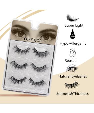 3D Eyelashes - Natural Look Handmade Fluffy False Lashes | Reusable Multipack (3 Pairs) | International Shipping - Buy Online on GoSupps.com