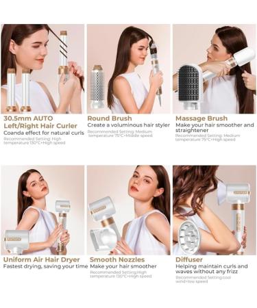 7 in 1 Multistyler Hair Tools - High Speed Blow Dryer & Curling Wand | Coanda Tech Hair Styling Brush & Volumizer - Buy Online on GoSupps.com