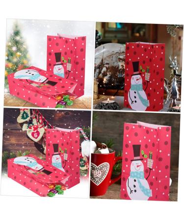 LALAFINA 20pcs Christmas Paper Bag Candy Bags Cute Christmas Goodie Bag Christmas Candy Pouch Kraft Paper - Buy Online on GoSupps.com