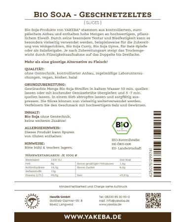 Yakeba Organic Soy Slices 5000G | Non-GMO | European Cultivation | Healthy Meat Substitute | Versatile Soy Protein for Sauces & Pasta - Buy Online on GoSupps.com