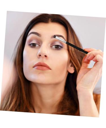 Healeved 30 Pcs Flat Eyebrow Brush Eye Shadow Brush Flat Thin Eyeliner Brush Makeup Tool Wooden Handle Black - Buy Online on GoSupps.com