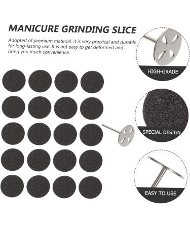 minkissy 2 Sets Nail Polishing Sheets Nail Disc Bit Nail Forms Sanding Paper Dead Skin Polishing Slices Manicure Sandpaper Pedicure Tools Exfoliating Tools Wafer Stainless Steel Foot Plate - Buy Online on GoSupps.com