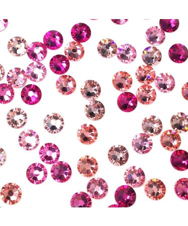 144 pcs (1 Gross) Swarovski 2058 Xilion SS5 (1.8mm) Crystal flatbacks No-Hotfix Rhinestones Nail Art Tiny Small Round Pink Color Mix from Mychobos (Crystal-Wholesale)