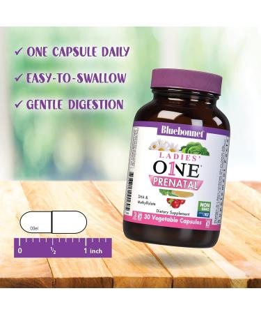 Bluebonnet Nutrition Ladies ONE Prenatal - Whole Food-Based - 60 Vegetable Capsules - Buy Online on GoSupps.com