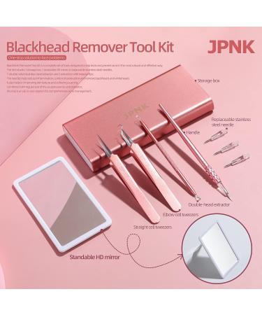 JPNK Blackhead & Acne Removal Kit with Mirror Tweezer - Blemish Extractor Tools Set - Buy Online on GoSupps.com