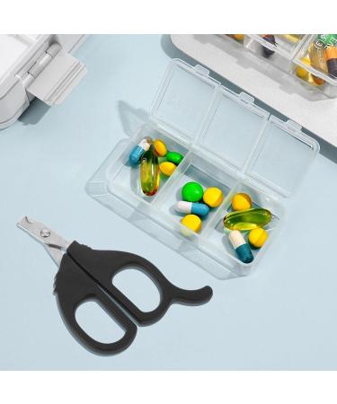 Scissors-Shaped Pill Cutter - Sharp Blade Pill Splitter with Ergonomic Handle for Easy Medication & Tablet Cutting - Buy Online on GoSupps.com