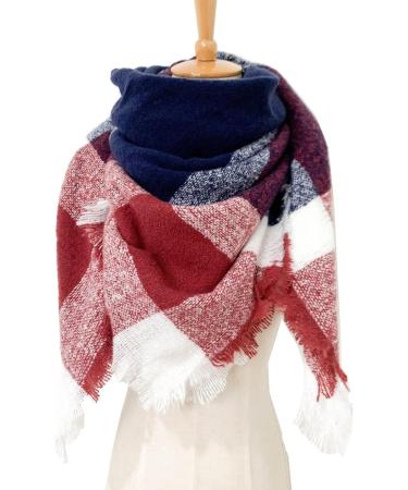 Hanxiulin Ladies Cotton Triangular Scarf - Soft Wrap Winter Scarf Multi-Purpose Neck Cloth for Women Marine Print - Buy Online on GoSupps.com