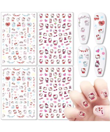 Tezocr Kawaii Nail Charms Hello Kitty Nail Charms for Acrylic Nails Cute  Nail Jewelry Design Hello Kitty Nail Art Charms for Women Girls Cartoon  Nail Diamond Decoration DIY Manicure Accessories Multicolor