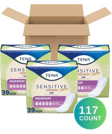 TENA Intimates Maximum Absorbency Incontinence Pads for Women - Long Length - 117 Count (3 Packs of 39) - Buy Online on GoSupps.com