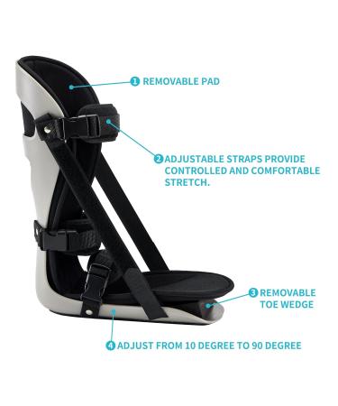 Medibot Plantar Fasciitis Night Splint | Adjustable Foot Brace for Heel Pain Relief | Fits Right & Left Foot | Comfortable Support for Achilles Tendonitis & Bone Spurs - Buy Online on GoSupps.com