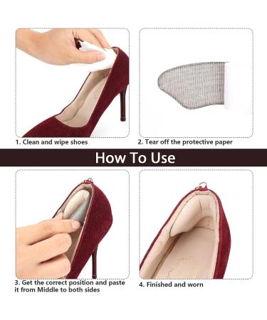 WLLHYF Heel Grips Liner Cushions - 4 Pairs, Prevent Skin Rubbing and Blisters, Ideal for Loose High Heel and Sports Shoes - Buy Online on GoSupps.com