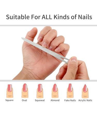 simarro 6 Pcs Metal Nail Files Stainless Steel Fingernail Toenail Files Double Sided Manicure Files for Polish Nail Nail Cleaner Tool - Buy Online on GoSupps.com