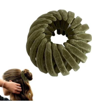 Bird's Hairpin Clip - Bird Nest Hair Clip | Vintage Nest Hair Clips | Expandable Ponytail Holder Hair Pin | Retractable Hair Clip | Three Rows Teeth Styling Clip For Making Ponytail And Hairpin Green - Buy Online on GoSupps.com