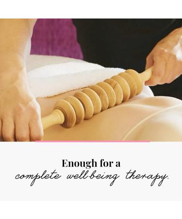 Tuuli Anti-Cellulite Massage Disk Roller | Wooden Maderotherapy Massager with Handle for Effective Cellulite Relief - Buy Online on GoSupps.com