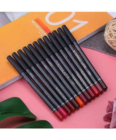 12 Colors Lip Liners Pencil Set Mattee Waterproof Lip Liner Pencil Lipstick Pen Long-lasting Comestic Tool Long Lasting Makeup Lip Liners - Buy Online on GoSupps.com