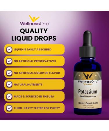 Potassium Liquid Supplement for Metabolic Function & Immune Support - 1.67 fl Oz - Buy Online on GoSupps.com