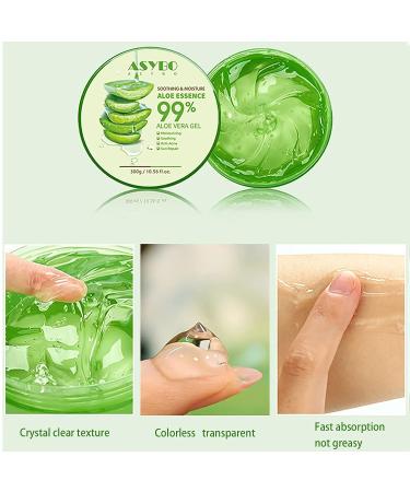 Organic Aloe Vera Gel 300ml - Soothing Moisturizer for Face, Body & Hair | Sunburn & Scar Repair - Buy Online on GoSupps.com