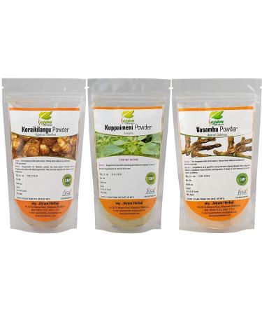 Admart Kuppaimeni Powder (200G) Koraikilangu Powder (200g) & Vasambu Powder (200G)
