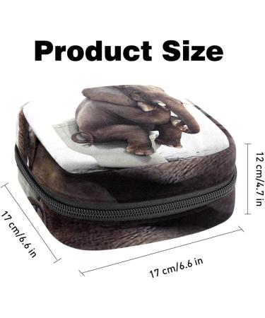 Portable Women's Binding-Storage Bags | Menstrual Cup & Pads Pocket | Fun Elephant Design for Teenage Girls | Multi-Color Toiletry Organizer - Buy Online on GoSupps.com