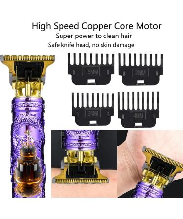 Buy Cordless Hair Clippers for Men - Portable 5.7 Inch Rechargeable Hair Remover with 6 Earpick Tools (Purple) | Best International Shipping - Buy Online on GoSupps.com