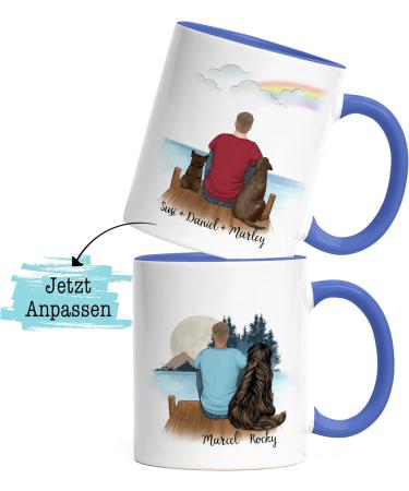 Personalized Kiddle-Design Dog Dad Mug - Blue Dog Owner Gift | Perfect for Dog Lovers & Pet Fans - Buy Online on GoSupps.com