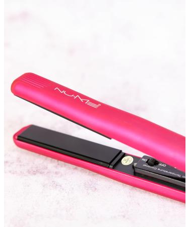 NuMe Fashionista Hair Straightener - Tourmaline Ceramic Flat Iron with Smart Memory & Auto Shut Off - Professional Salon Styling in Purple - Buy Online on GoSupps.com