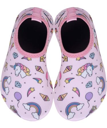 Hmiya Girls' Bathing Shoes - Water Shoes for Toddlers Beach & Pool - Pink Aquasque Surf Shoes Size 28/29 EU - Buy Online on GoSupps.com