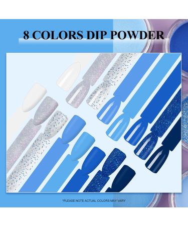 Buy Dip Powder Nail Set Starter - 8 Colors for French Nail Art | Dipping Powder System Liquid Set & Tools for DIY Manicure at Home - Buy Online on GoSupps.com