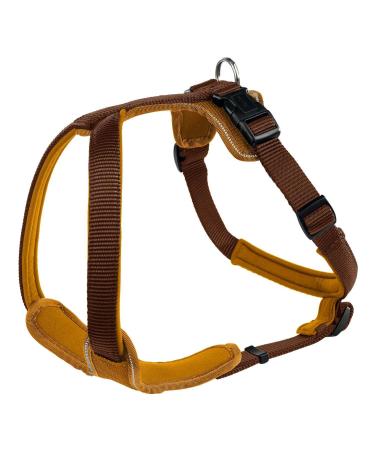 HUNTER NEOPRENE dog harness nylon padded with neoprene S 42 - 53 cm brown/caramel brown/caramel 42 - 53 cm - Buy Online on GoSupps.com