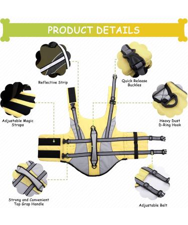 Buy Hjyokuso Dog Life Jacket Adjustable Reflective & Strong Buoyancy for Swimming Boating & Canoeing (Medium 20.5 -25 ) - Buy Online on GoSupps.com