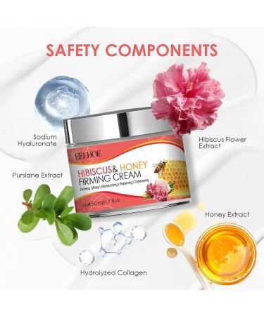 Anloximt Neck Moisturizer Hibiscus and Honey Neck Cream for Sagging and Tightening - 1.7 oz Neck Moisturizer Women's Neck Cream Anti-Aging Neck Cream - Buy Online on GoSupps.com