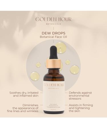 All Natural Organic Vegan Face Oil | Cruelty-Free Hydrating Moisturizer - Made in USA | Dew Drops with Rose Hip Seed Oil 1fl oz - Buy Online on GoSupps.com