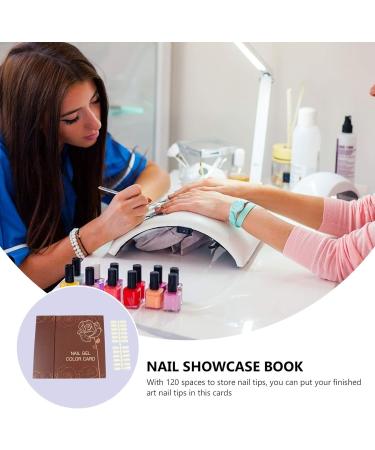 Minkissy Nail Nail 120 Nail Color Chart Display Books Nail Polish Color Cards Plastic Polish Board Nail Tips Display for Nail Art Practice Design Samples - Buy Online on GoSupps.com
