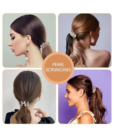 Yolev 6Pcs Pearl Hair Ties - Crystal Beaded Bracelet Hair Scrunchie for Women Girls (6 Styles) - Buy Online on GoSupps.com