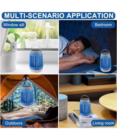 Mosquito Lamp Mosquito Zapper Electric Mosquito Killer Lamp Electric Fly Killer Mosquito Trap Solar Mosquito Killer Lamp Insect Killer Electric Camping(Color:Blue) - Buy Online on GoSupps.com