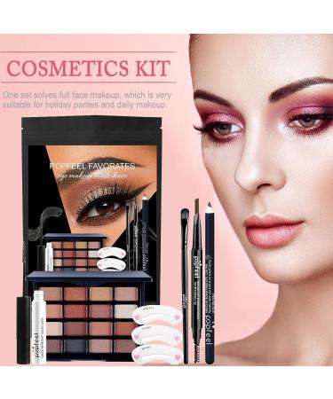 Eyeshadow Kit Portable Makeup Kit with Eyeshadow Eye Liner & Mascara | Long Lasting Waterproof Eyeshadow Palette for Women/Set - Buy Online on GoSupps.com