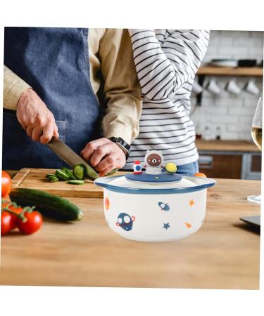 Zerodeko 1pc Instant Noodle Soup Bowl Ramen Bowls Ceramic Cereal Bowl Rice Container Cartoon Student Oven - Buy Online on GoSupps.com