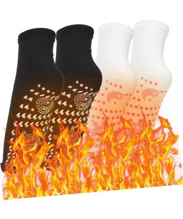 ABOOFAN Winter Socks - 4 Pairs Electric Foot Warmers for Men & Women - Cozy Heating Cotton Stockings - Buy Online on GoSupps.com