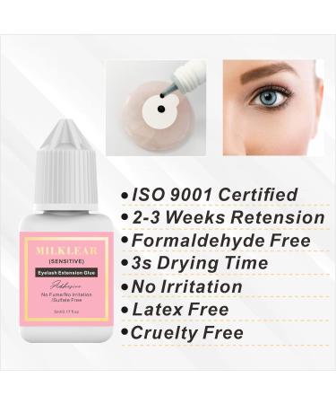 Milklear DIY Lash Extension Kit - Long Lasting 2-3 Weeks - Cluster Lashes, Sensitive Glue, Tweezers & Remover - Buy Online on GoSupps.com