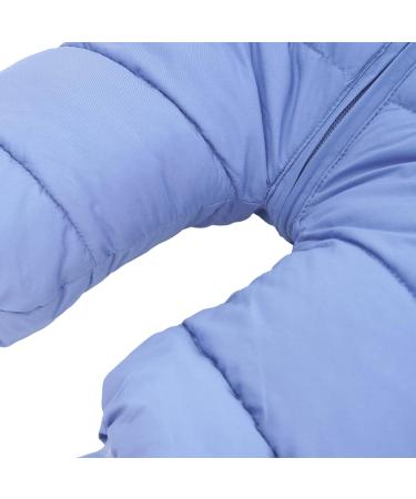 Minizone Baby Snowsuit Winter Romper | Cotton Hooded Jumpsuit | Cartoon Rabbit Design | Blue | 0-6 Months - Buy Online on GoSupps.com