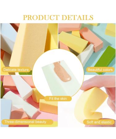 Auauy 50 Pcs Makeup Sponge Set - Latex-Free Reusable Beauty Blenders for Liquid Foundation Powder & Cream - Iridescent Color - Buy Online on GoSupps.com