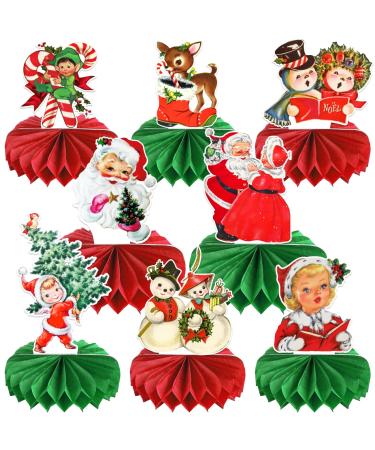 8 Pieces Christmas Honeycomb Centerpieces Victorian Christmas Themed Cake Balls