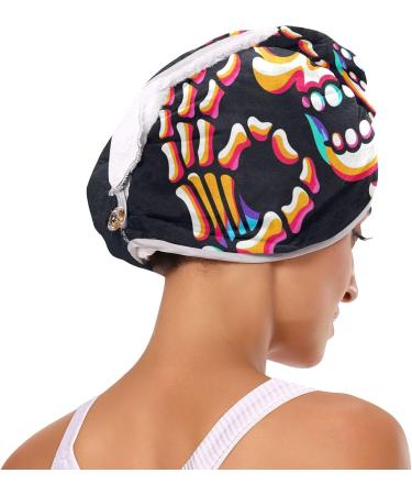 Skull Ok Hair Towel 2 Pack - Super Absorbent Quick Dry Hair Turbans for Women & Girls | Stylish & Functional Head Towels - Buy Online on GoSupps.com
